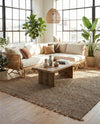 Savannah Jute Collection Area Rug - Seashore Rectangle Gray  lifestyle 30