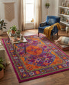 Caribbean Cove Collection Area Rug -  Mustique Rectangle Fuchsia  lifestyle 50