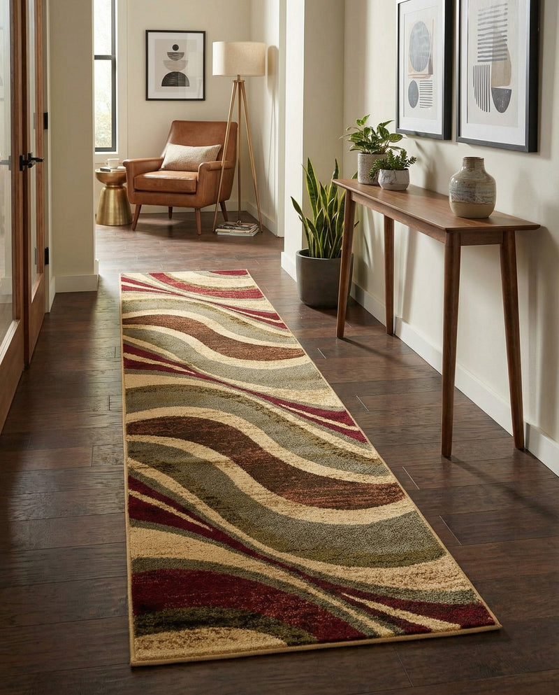 Bistro Lounge Collection Area Rug -  Frappe Runner Beige  lifestyle 61