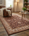 Casablanca Tapestry Collection Area Rug -  Marrakech (Coffee Brown) Rectangle Coffee Brown  lifestyle 16