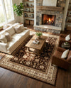 Jaipur Elegance Collection Area Rug -  Nahargarh (Brown) Rectangle Brown  lifestyle 20