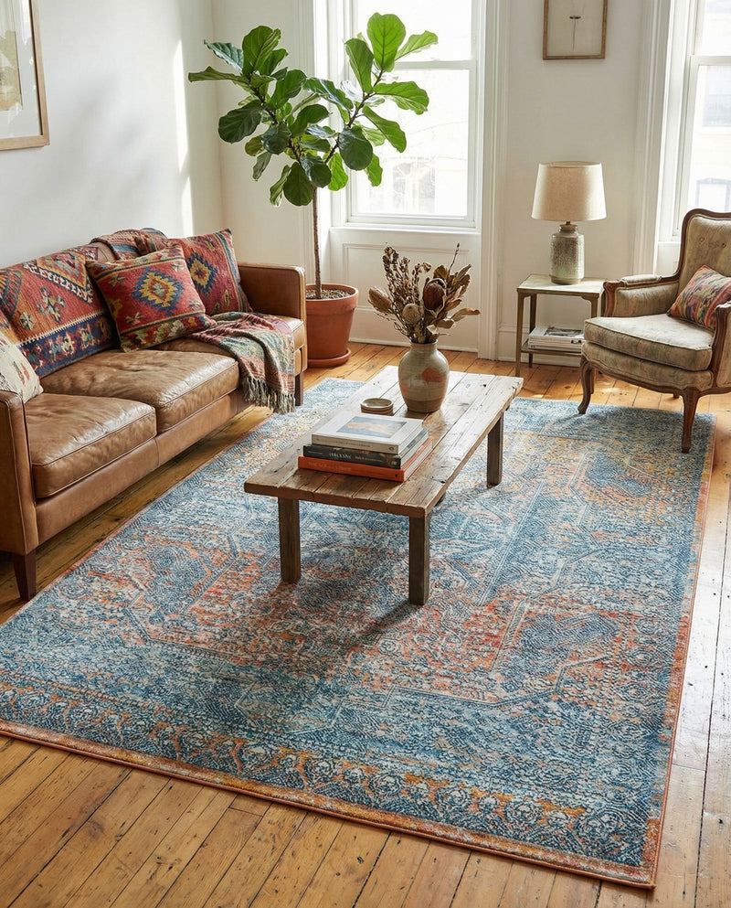 Coastal Haven Collection Area Rug -  Oceania Rectangle Multi  lifestyle 8