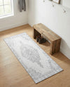 Heritage Elegance Collection Area Rug -  Winterthur (white Gray) Runner white Gray  lifestyle 45