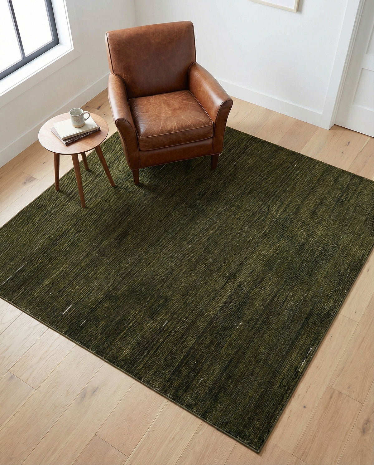 Bloomsbury Elegance Collection Area Rug -  Kensington (Green) Square Green  lifestyle 87