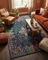 Brighton Terrace Collection Area Rug -  Saltdean Rectangle Navy Blue  lifestyle 10