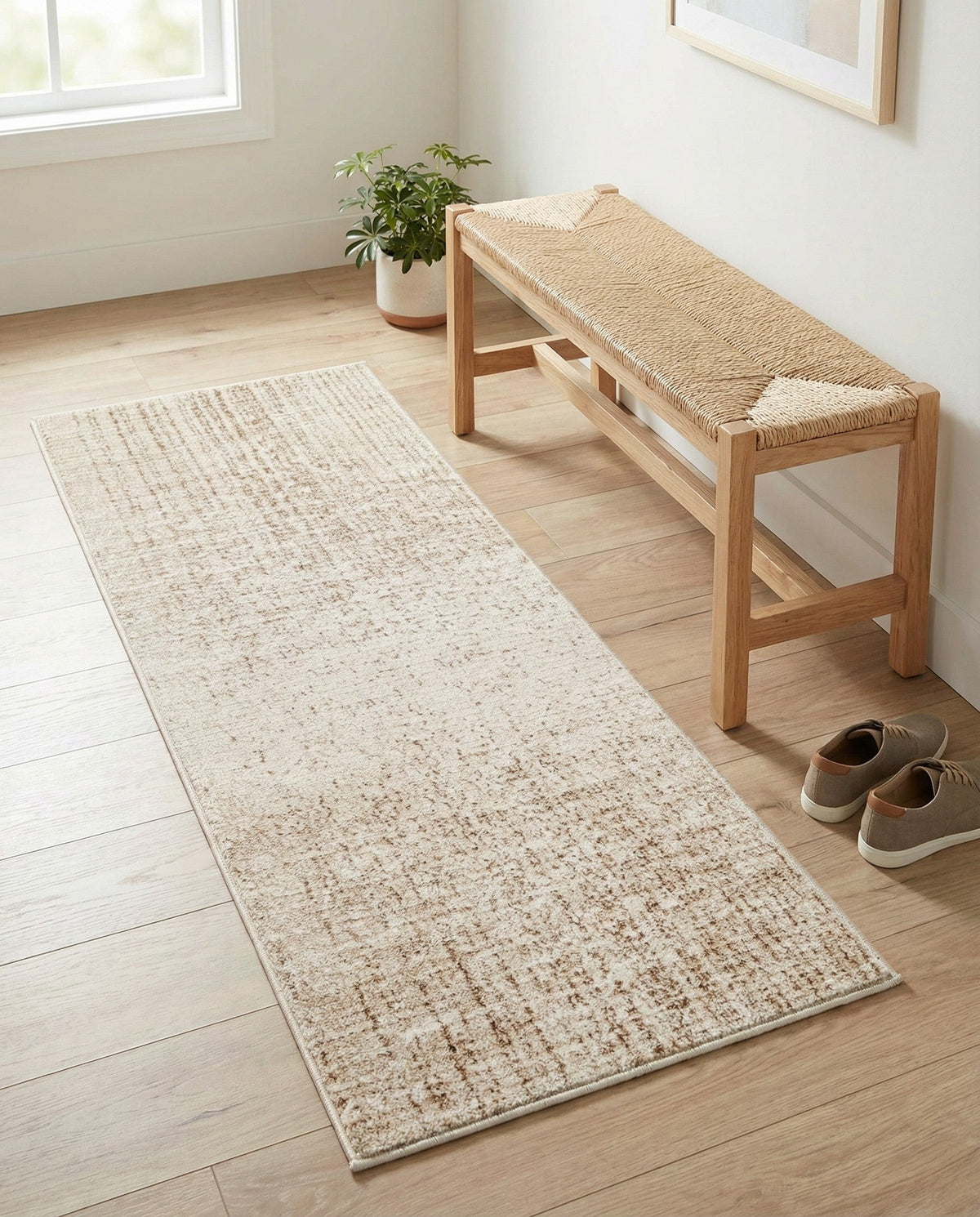 Jewel Oasis Collection Area Rug - Sapphire (Ivory) Runner Ivory  lifestyle 131