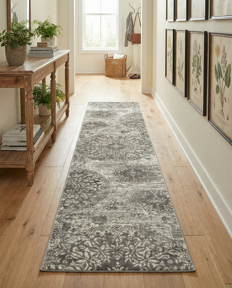 Riviera Elegance Collection Area Rug -  Monaco (Light Gray) Runner Light Gray  lifestyle 55