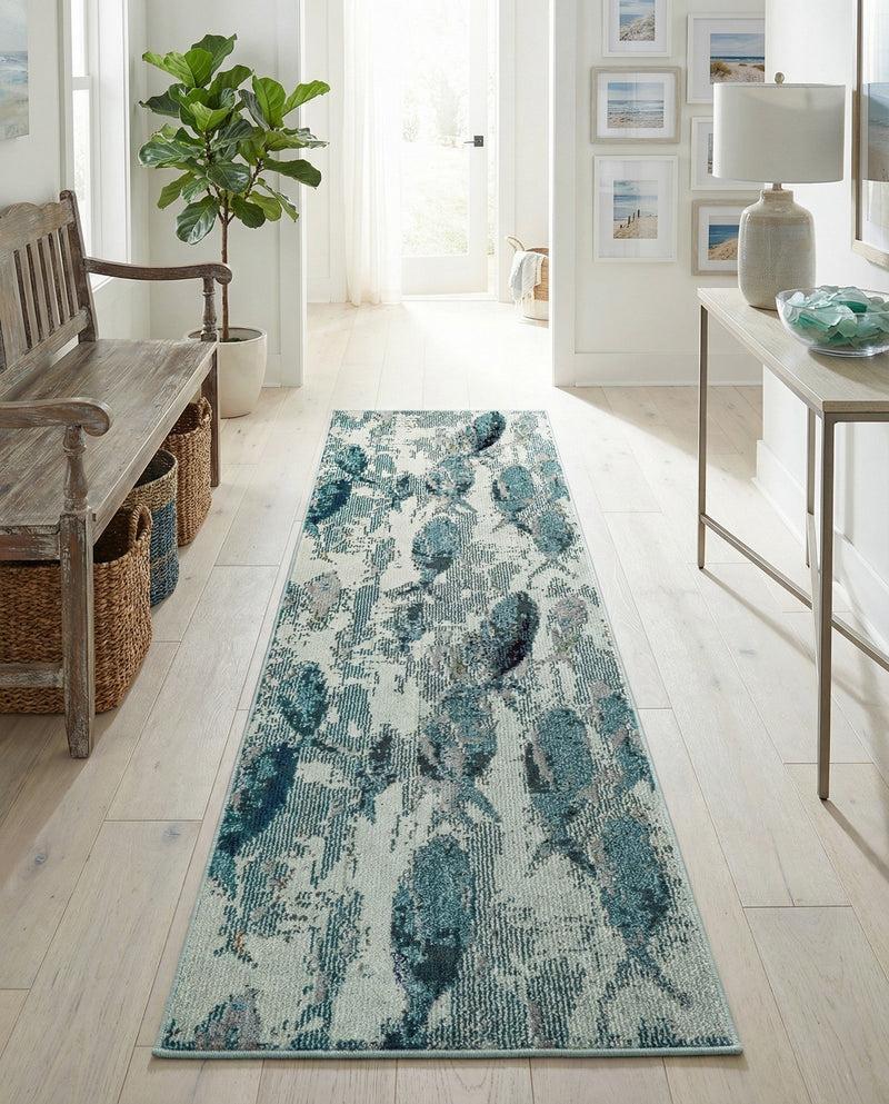 Sorrento Shores Collection Area Rug -  Praiano Runner Light Blue  lifestyle 34