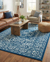 Charleston Elegance Collection Area Rug - Harborview Rectangle Blue  lifestyle 22