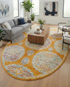 Arcadia Rugs Collection Area Rug -  Atlantis (Orange) Oval Orange  lifestyle 71