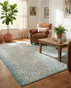 Rustic Charm Revival Collection Area Rug - Farmstead Rectangle Light Blue  lifestyle 27