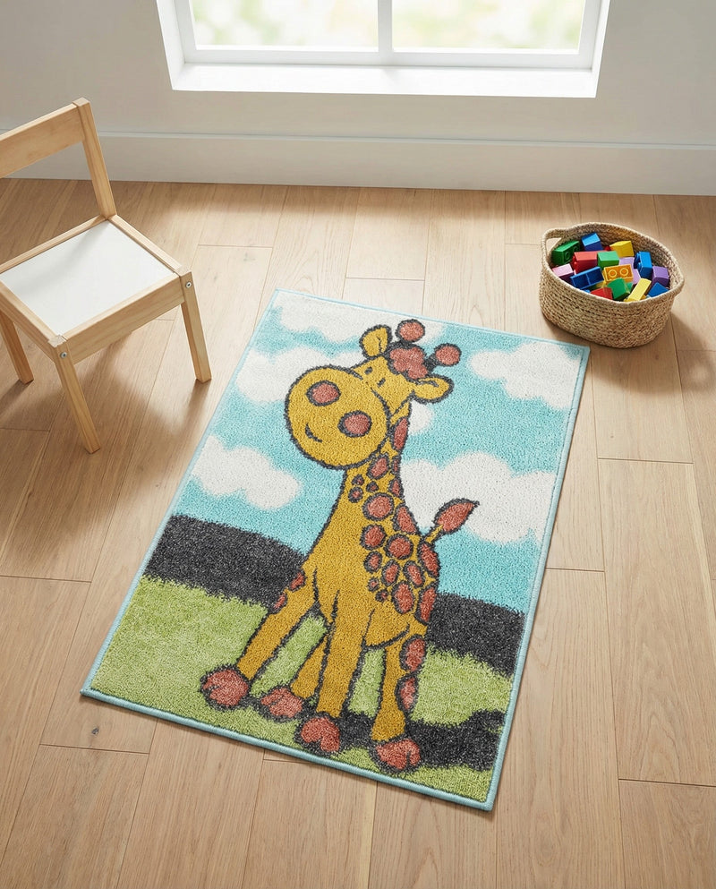 Wonder Tykes Collection Area Rug -  Frolic Rectangle Blue  lifestyle 4