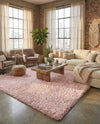 Eternal Plush Oasis Collection Area Rug -  Tranquility (Pink Lace) Rectangle Pink Lace  lifestyle 16