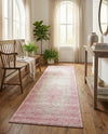 Dover Terrace Collection Area Rug - Marina (Pink) Runner Pink  lifestyle 51
