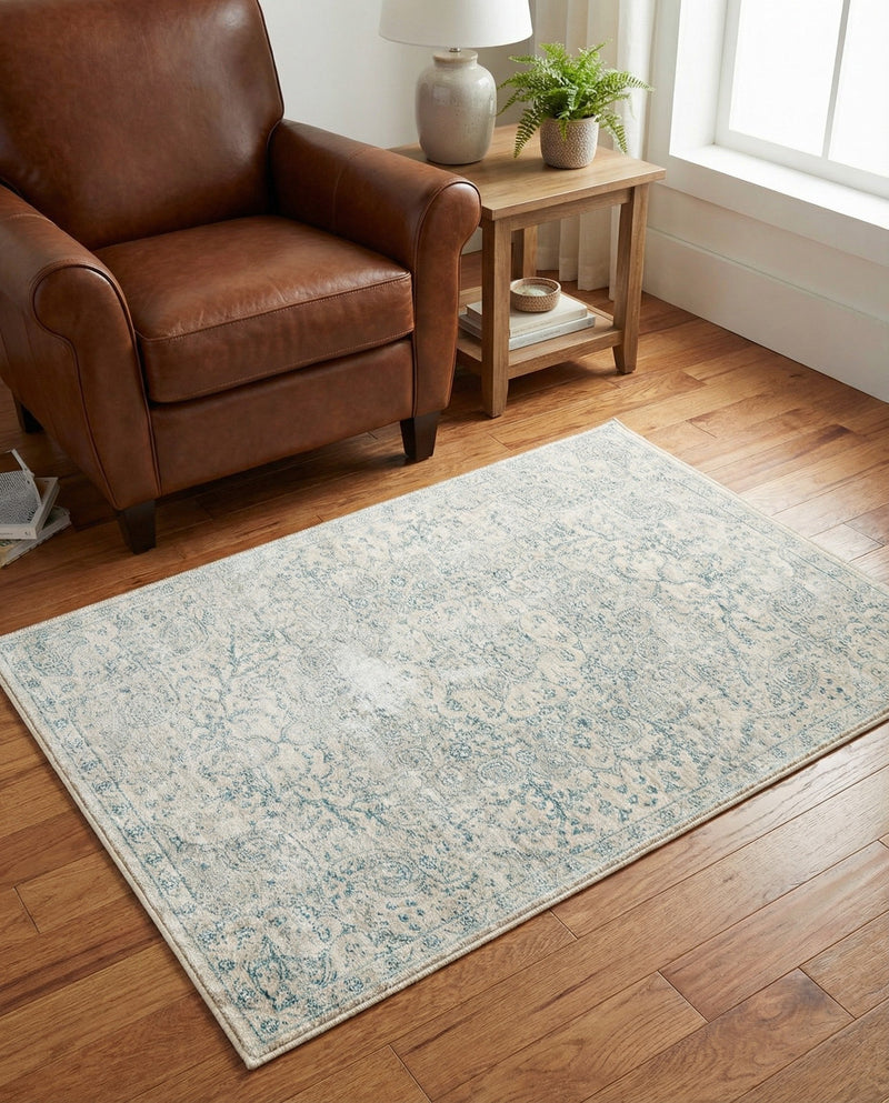 Coastal Haven Collection Area Rug - Seabreeze (Gray) Rectangle Gray  lifestyle 9