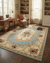 Versailles Elegance Collection Area Rug -  Louveciennes (Light Blue) Rectangle Light Blue  lifestyle 20