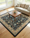 Isfahan Elegance Collection Area Rug - Naghsh-e Jahan (Navy Blue) Square Navy Blue  lifestyle 72