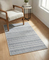 Seaside Stripes Collection Area Rug -  Boardwalk (Light Blue) Rectangle Light Blue  lifestyle 32