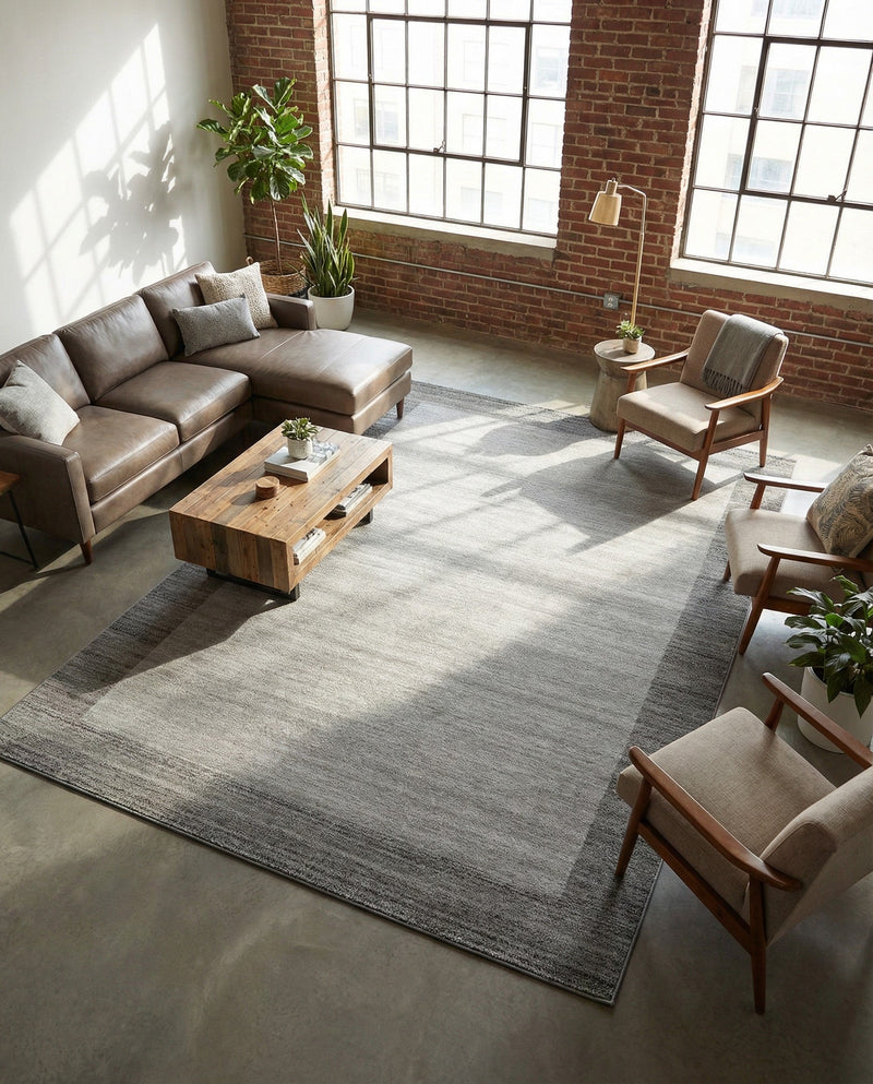 Studio Haven Collection Area Rug -  Conservatory (Light Gray) Rectangle Light Gray  lifestyle 15