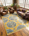 Arcadia Rugs Collection Area Rug -  Atlantis (Yellow) Rectangle Yellow  lifestyle 4