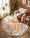 Savannah Elegance Collection Area Rug - Augusta (Rust Red) Round Rust Red  lifestyle 79