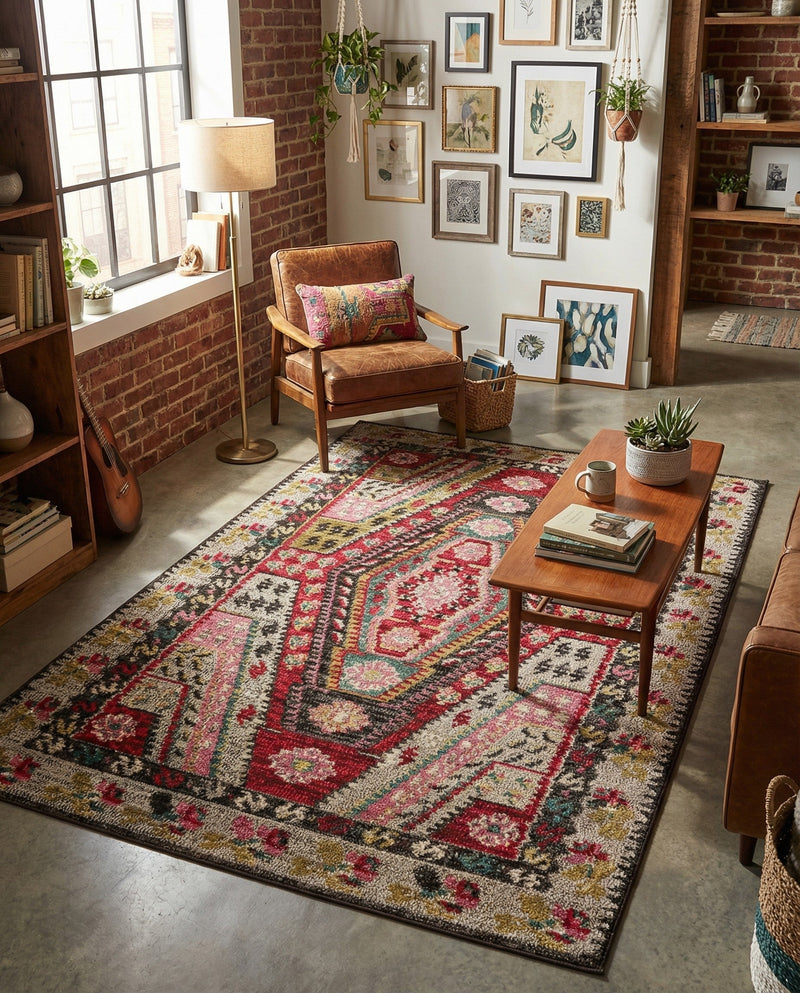 Sedona Vista Collection Area Rug -  Anasazi Rectangle Multi  lifestyle 32