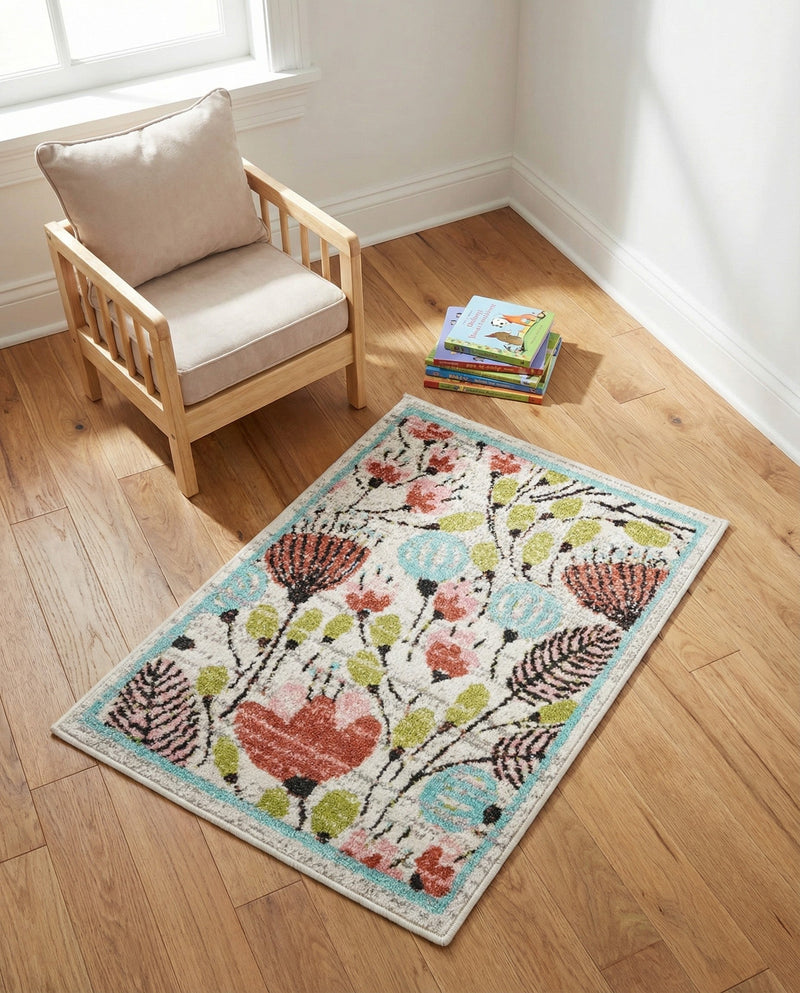 Wonder Tykes Collection Area Rug -  Fantasy Rectangle Ivory  lifestyle 27