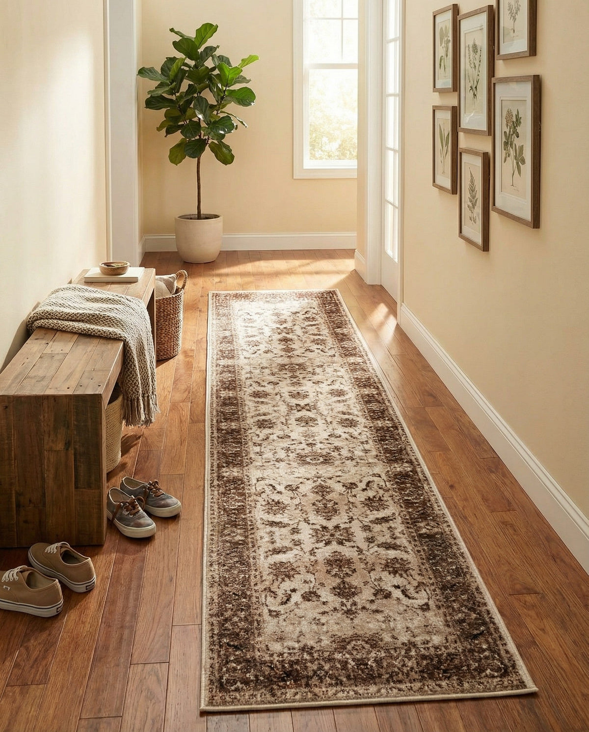 Andes Summit Collection Area Rug -  Aconcagua Runner Cream  lifestyle 83