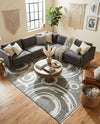 Sahara Chic Collection Area Rug -  Nubia Rectangle Gray  lifestyle 35