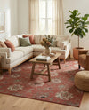 Seaside Blooms Collection Area Rug - Seychelles Rectangle Terracotta  lifestyle 31