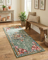 Brighton Terrace Collection Area Rug - Hove (Green) Runner Green  lifestyle 51