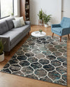 Trellis Mosaic Collection Area Rug -  Pergolatown (Blue Multi) Rectangle Blue Multi  lifestyle 24