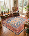 Heritage Elegance Collection Area Rug -  Hearst Square Navy Blue  lifestyle 50