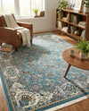 Persian Elegance Collection Area Rug -  Yazd Rectangle Blue  lifestyle 22