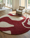 Briarwood Looms Collection Area Rug -  Greenhaven Round Red and Ivory  lifestyle 18