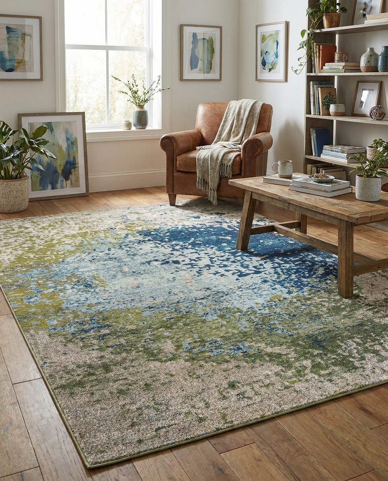 Marrakesh Elegance Collection Area Rug -  Boujad Rectangle Blue  lifestyle 8
