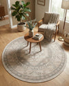 Savannah Series Collection Area Rug -  Augusta (Mink) Round Mink  lifestyle 78