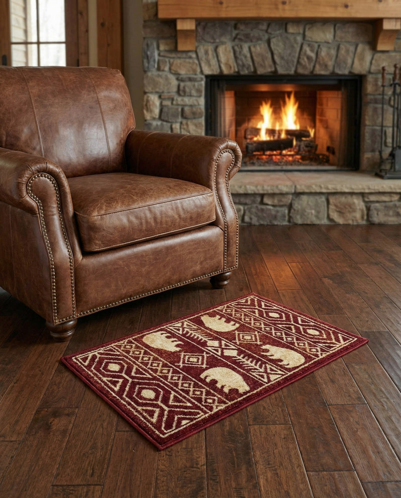Frontier Trails Collection Area Rug -  Sedona Rectangle Red  lifestyle 17