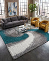 Cozy Haven Shag Collection Area Rug -  Oasis Rectangle Turquoise  lifestyle 62
