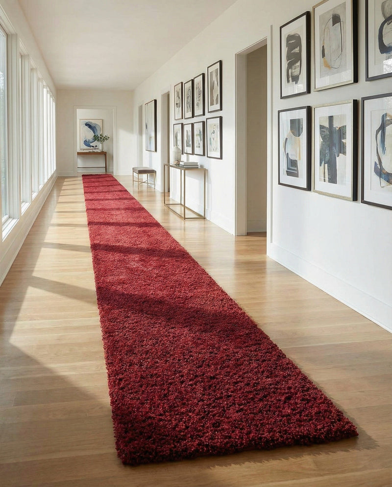 Plush Oasis Collection Area Rug - Serenity (Cherry Red) Runner Cherry Red  lifestyle 61