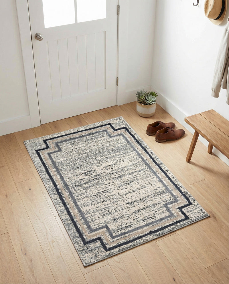 Serenity Sands Collection Area Rug -  Hushhaven Rectangle Gray  lifestyle 12