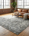 Horizon Collection Area Rug -  Zenith Rectangle Gray  lifestyle 45