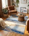 Zagros Shades Collection Area Rug -  Behbahan Rectangle Blue Gray  lifestyle 11