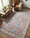 Heritage Elegance Collection Area Rug -  Neuschwanstein Rectangle Light Blue  lifestyle 11