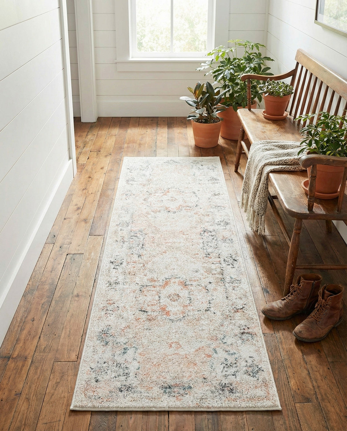 Parisian Elegance Collection Area Rug - Versailles (Ivory) Runner Ivory  lifestyle 86