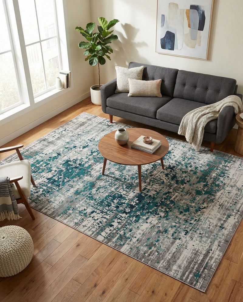 Copenhagen Comfort Collection Area Rug -  Odense Rectangle Blue  lifestyle 19