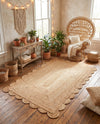 Serenity Braided Jute Collection Area Rug - Seaside Rectangle Natural  lifestyle 35