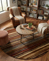 Bistro Lounge Collection Area Rug -  Americano Round Beige  lifestyle 47