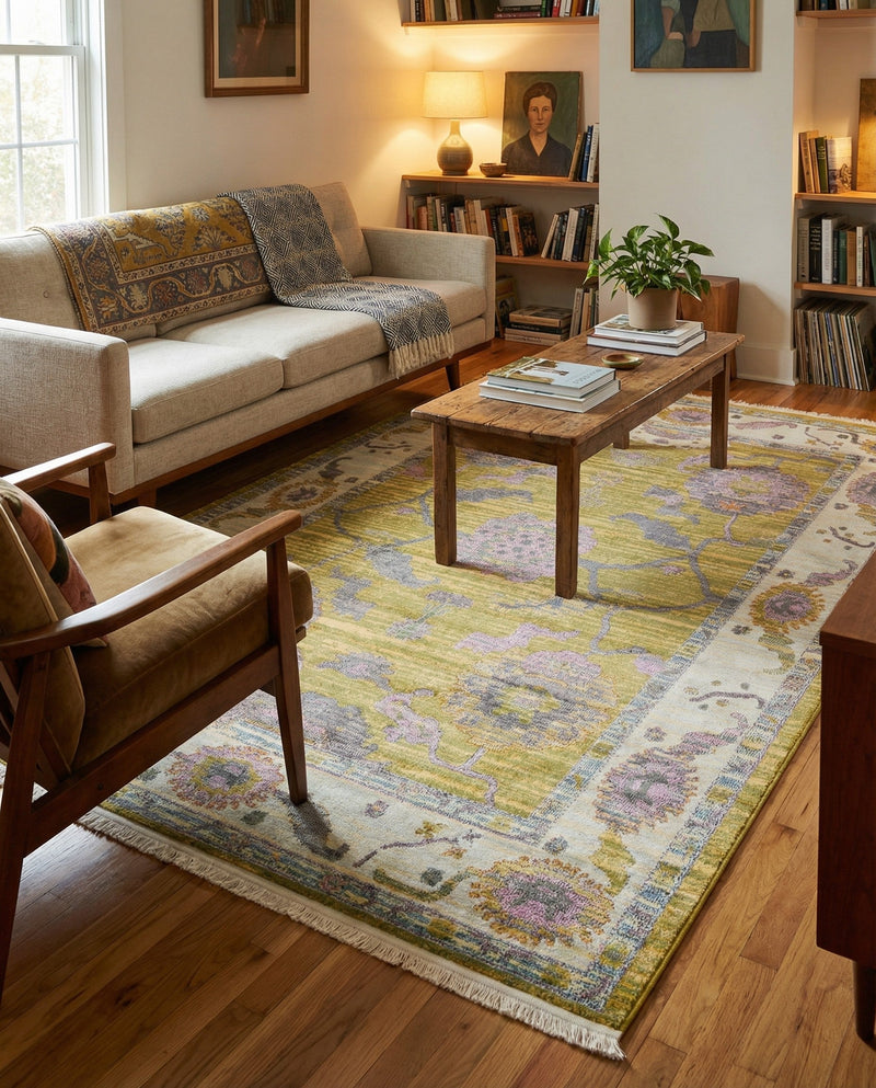 Arcadia Rugs Collection Area Rug - Eden (Green) Rectangle Green  lifestyle 7