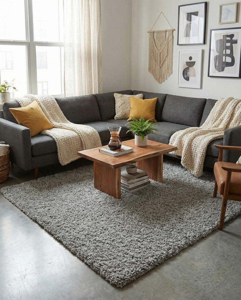 Alpine Plush Collection Area Rug - Verbier Rectangle LGrey  lifestyle 40